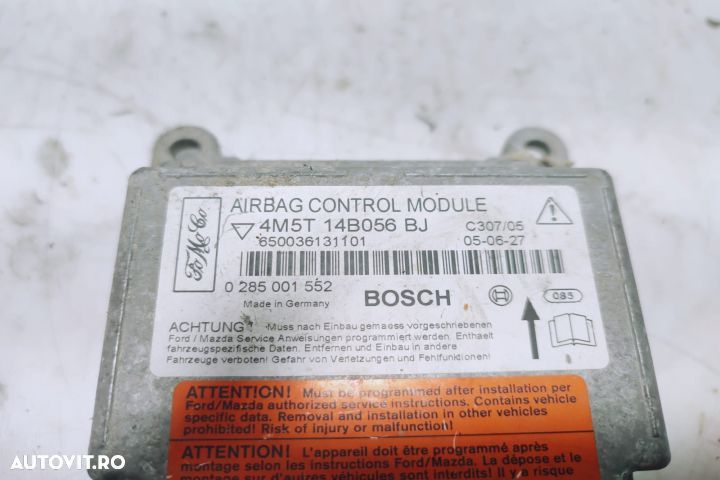 Calculator modul airbag 4m5t 14b056 bj Ford C-Max 1 seria - 3