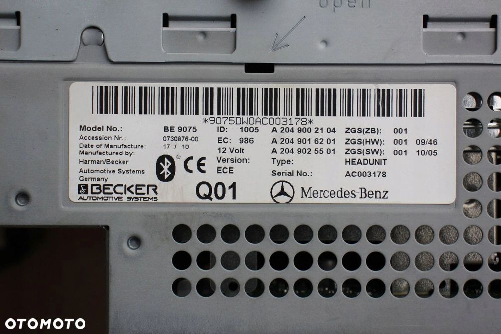 Radio Navi nawigacja Mercedes C-Klasa w204 2049002104 BE 9075 - 5