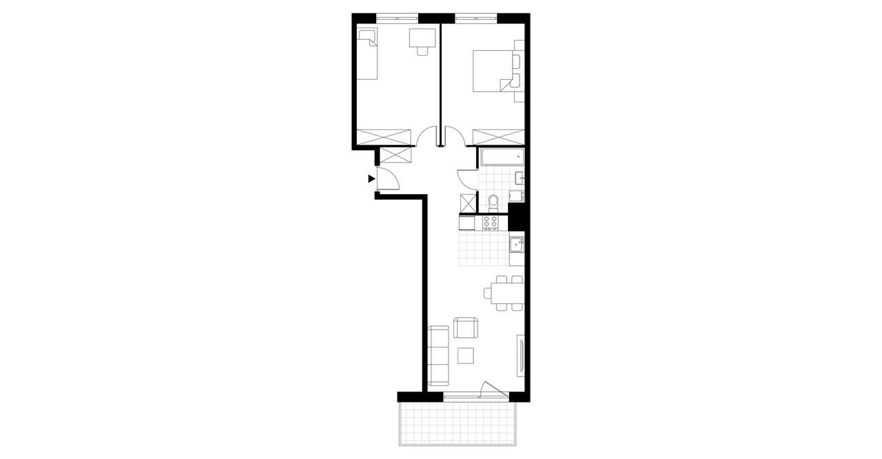 3-pokojowe mieszkanie 65m2 + loggia - Pełny obrazek: 4/9