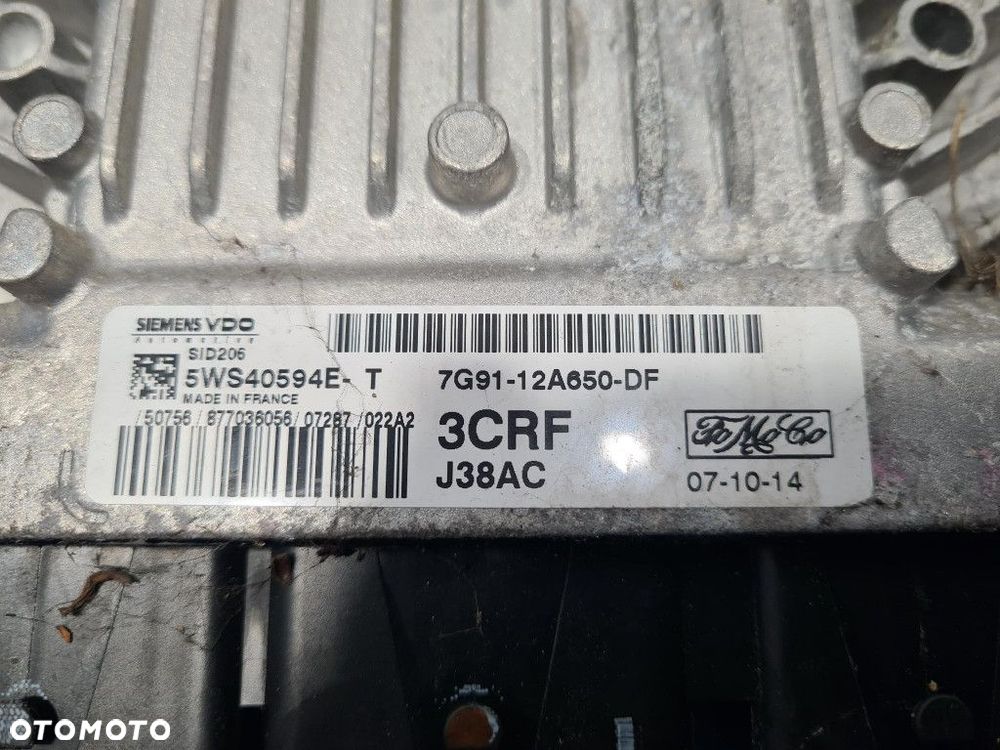FORD MONDEO  MK4 2.0 TDCI STEROWNIK SILNIKA 7G91-12A650-DF - 2
