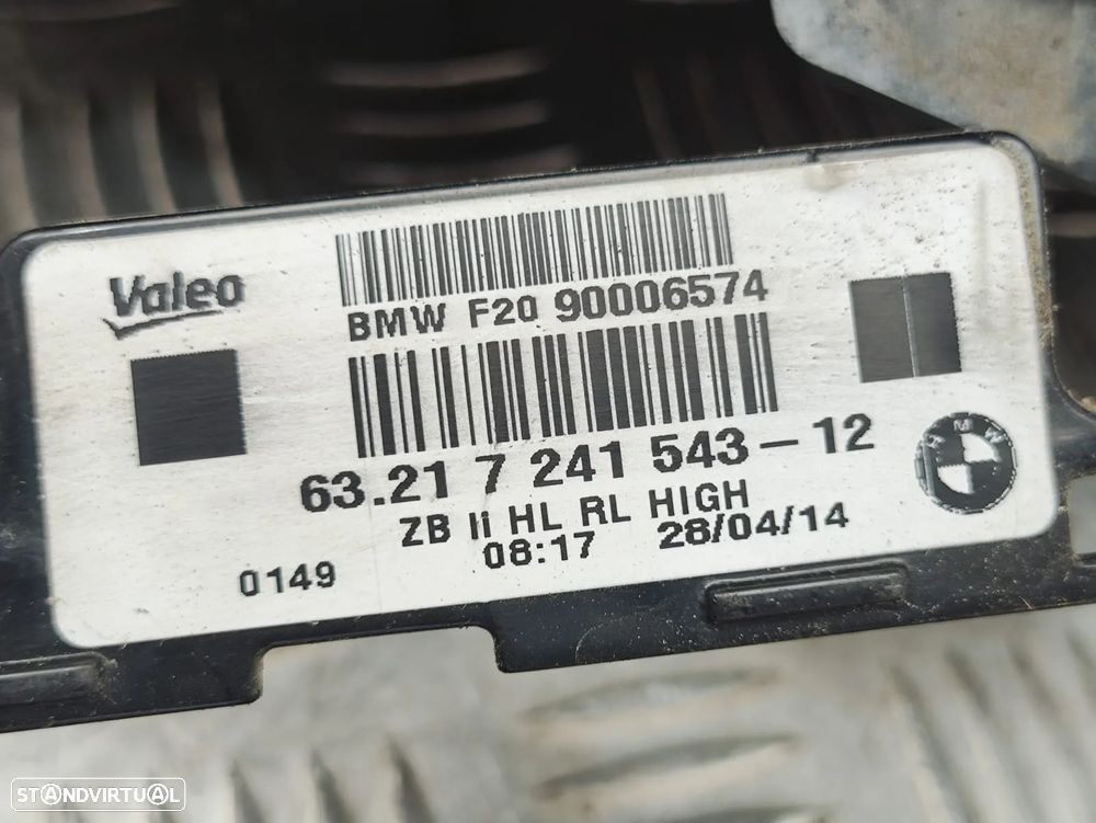 Farolins Tras Traseiros Esquerdo Direito Original LED BMW Serie 1 F20 5 portas F21 2 portas 7241543 7241544 2011 - 2014 - 9