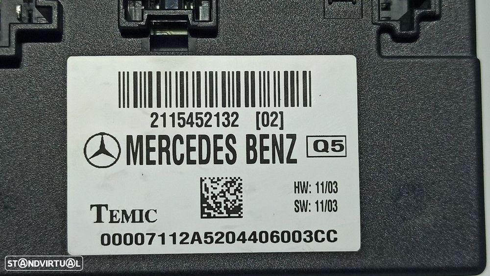 MÓDULO ELETRÓNICO MERCEDES CLASE E (W211) BERLINA E 320 CDI (211.026) - 3