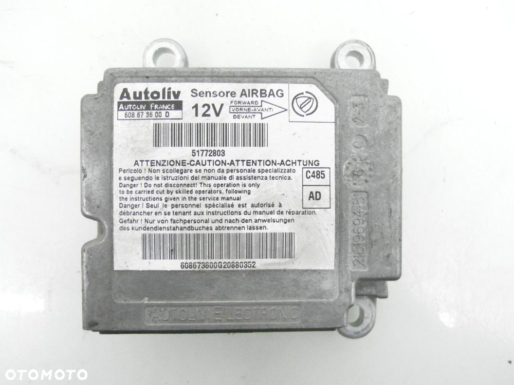 MODUŁ AIRBAG FIAT DOBLO I 608673600 - 1