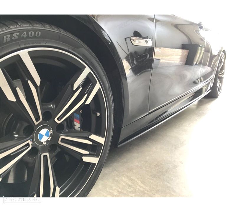EMBALADEIRAS LATERAIS BMW F10 F11 LOOK M PERFORMANCE 10-17 PRETO BRILHANTE - 2