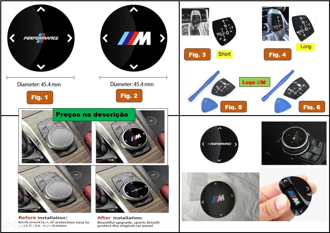 Encaixes traves barras radiador grelhas BMW vários modelos - 5