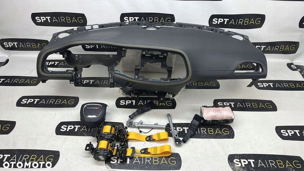 DODGE CHALLENGER SCATPACK DESKA ROZDZIELCZA KONSOLA KOKPIT PULPIT PODUSZKI AIRBAG AIR BAG PASY KIT SET - 1