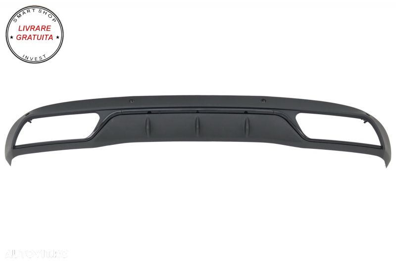 Difuzor Bara Spate cu Ornamente Evacuare Mercedes C-Class W205 S205 (2014-up) C63 - livrare gratuita - 2