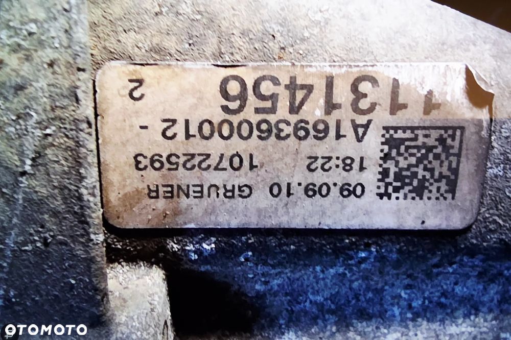 MERCEDES B-KLASA W245 A-KLASA W169 SKRZYNIA BIEGÓW MANUAL 5 BIEGÓW START STOP 150 170 200 BENZYNA A1693600012 2010 ROK - 4