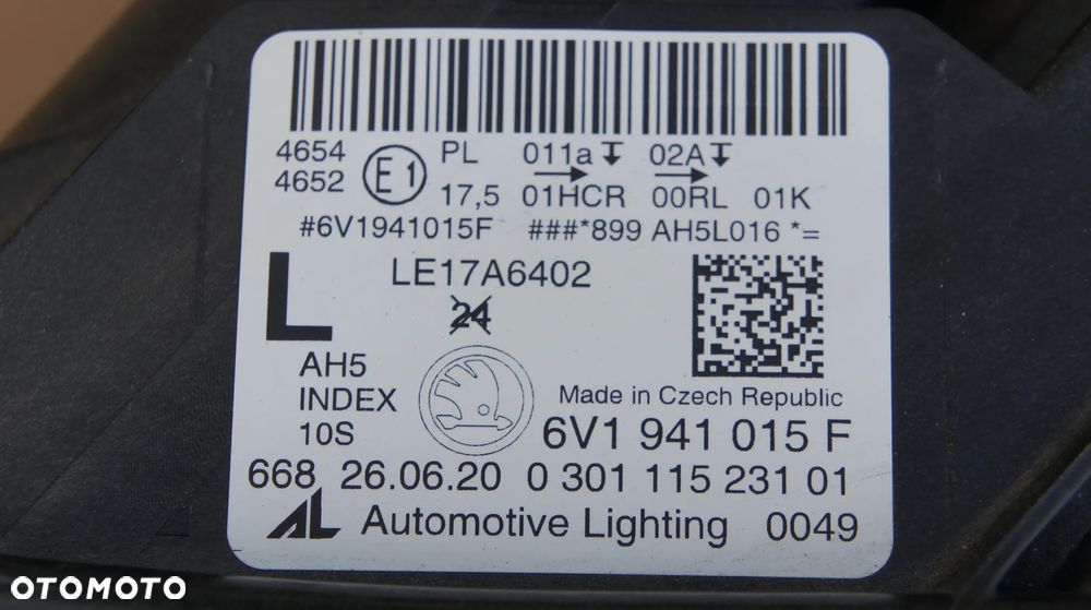 PRZEDNIA LEWA LAMPA SKODA FABIA III LIFT FULL LED 6V1941015F - 9