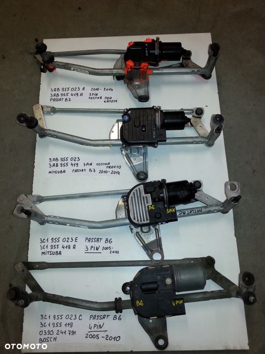 MECHANIZM SILNICZEK WYCIERACZEK VW PASSAT B6 B7 - 4