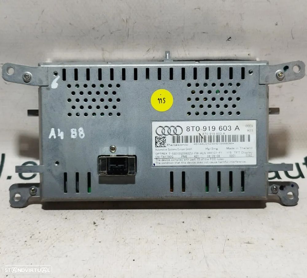 DISPLAY INFORMAÇÕES GPS AUDI A4 B8 8T0919603A - 3