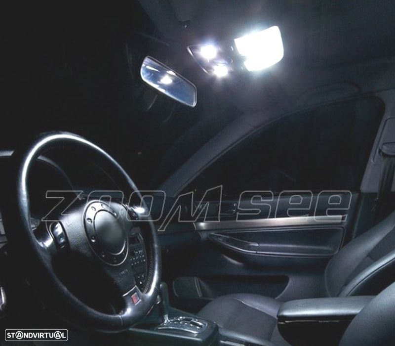 KIT COMPLETO DE 15 LAMPADAS LED INTERIOR PARA AUDI A4 S4 B5 SEDAN 96-01 - 4