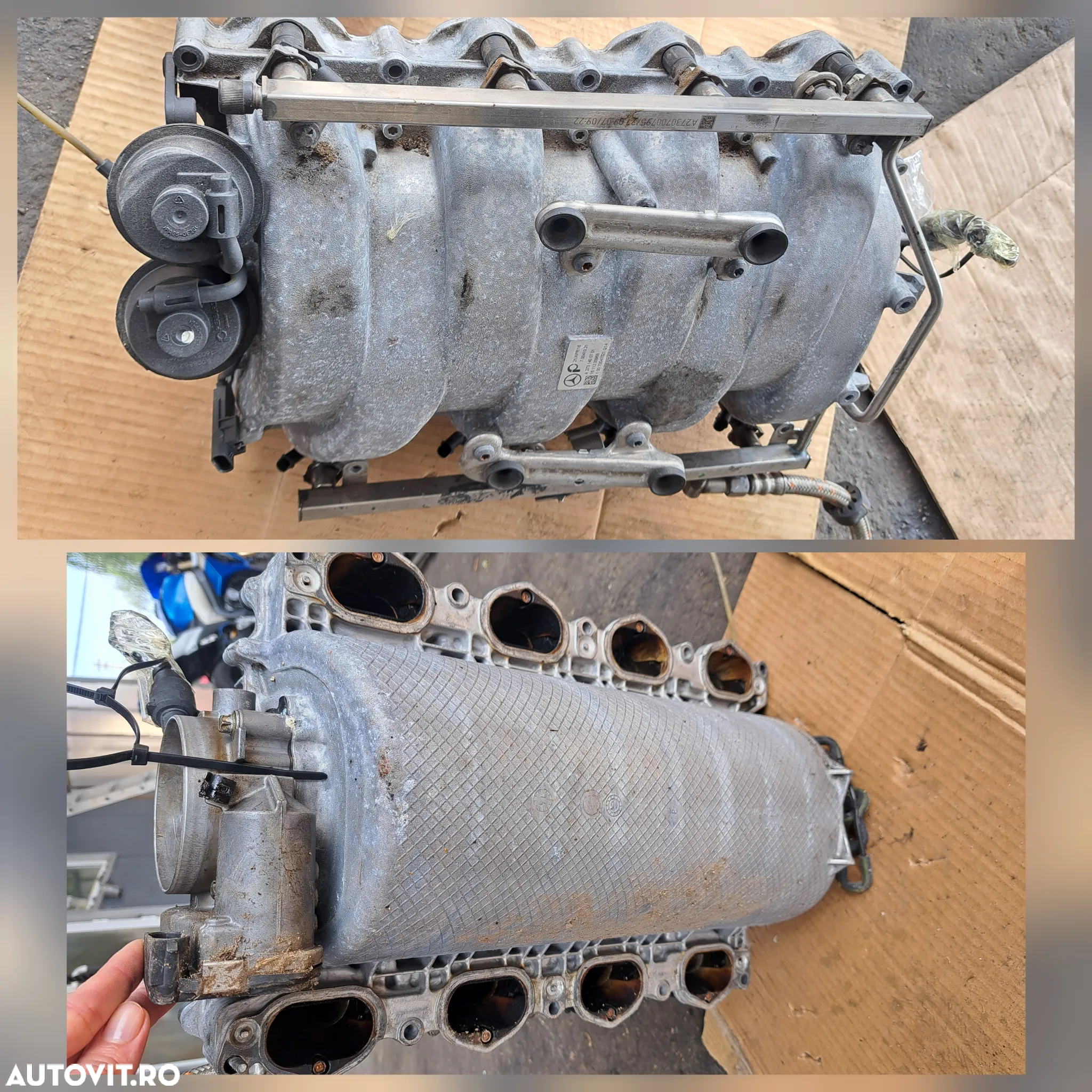galerie admisie clapeta injector supapa presiune pompa aer secundara baie de ulei mercedes s500 4 matic benzina w221 - 2