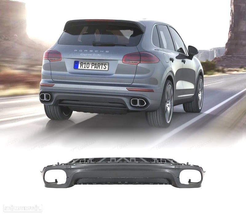 PARA-CHOQUES TRASEIRO PORSCHE CAYENNE 958 14-17 LOOK TURBO - 1