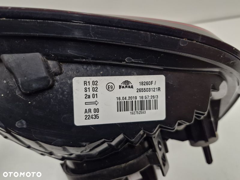 renault twingo 3 iii lift lampa prawy tył prawa tylna 265503121r - 4