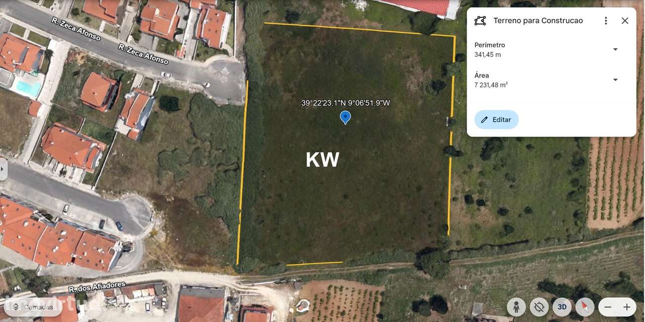 Terreno para Construção - 7352,70 m2 - Pé Leve / Gaeiras - Óbidos - Grande imagem: 2/14