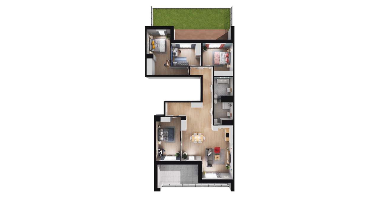 Bulvar Apartments | mieszkanie 5-pok. | C.2.01 - Pełny obrazek: 3/20