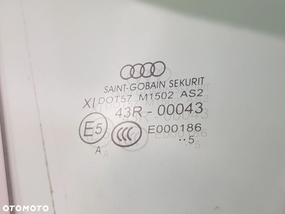 Szyba boczna drzwi Podwójna Prawy Przód Audi A6 C7 2015 4G0845022C - 5