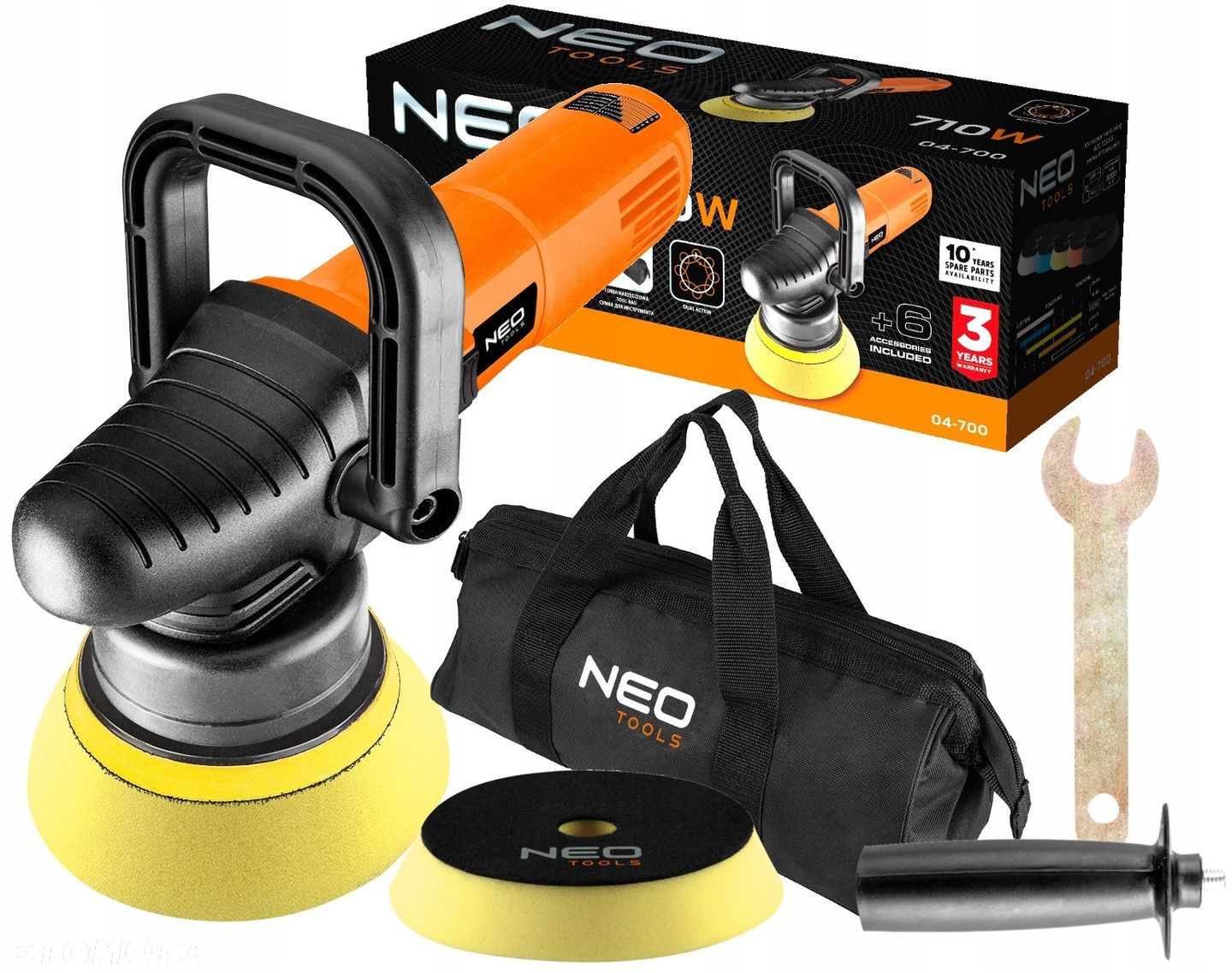 NEO POLERKA SAMOCHODOWA SZLIFIERKA DUAL ACTION 710W 125mm REGULACJA OBR. - 2