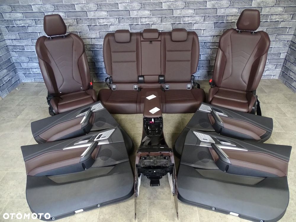 FOTELE BMW X1 U11 FOTELE KANAPA BOCZKI TUNEL BRĄZOWA SKÓRA M SPORT EUROPA - 2