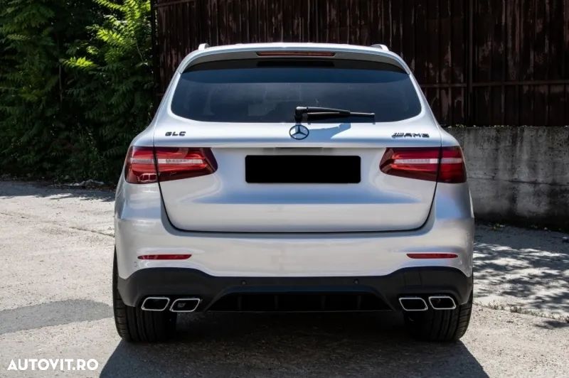 Difuzor Bara Spate compatibil cu Mercedes GLC X253 SUV (2015-07.2019) GLC63 Ornamente Tobe Crom - 7