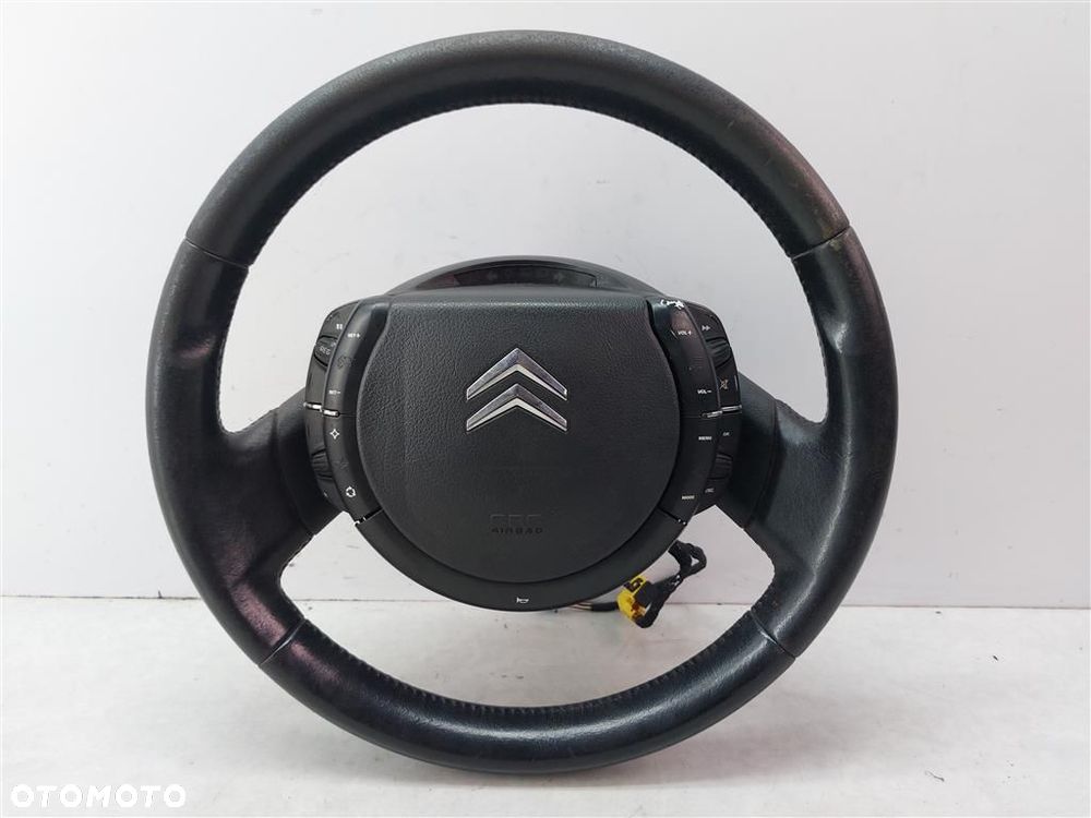 Kierownica z poduszką AIRBAG SKÓRA Citroen C4 I 2004-2008 PRZED LIFT 96591807ZD - 1