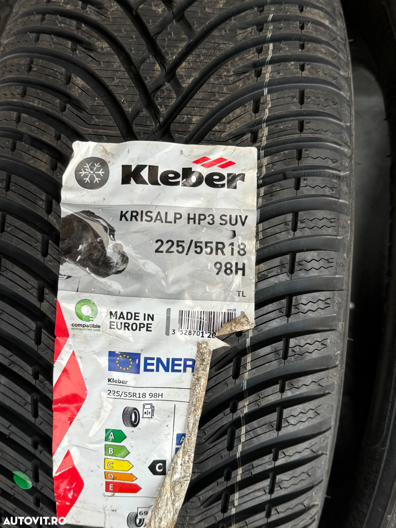 Vând 2 anvelope 225/55/18 Kleber de iarnă noi - 2
