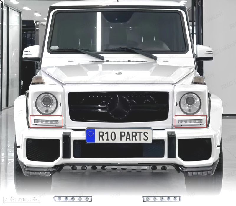 LUZES DIURNAS MERCEDES CLASSE G W463 89-18 LOOK AMG G65 BRANCO - 1