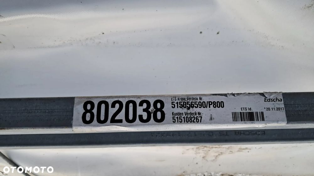 Kompletny dach KRONE - EDSCHA  wózek + poprzeczki + plandeka - naczepy KRONE , KOGEL , WIELTON ---  EDSCHA ULTRALINE --- - 8