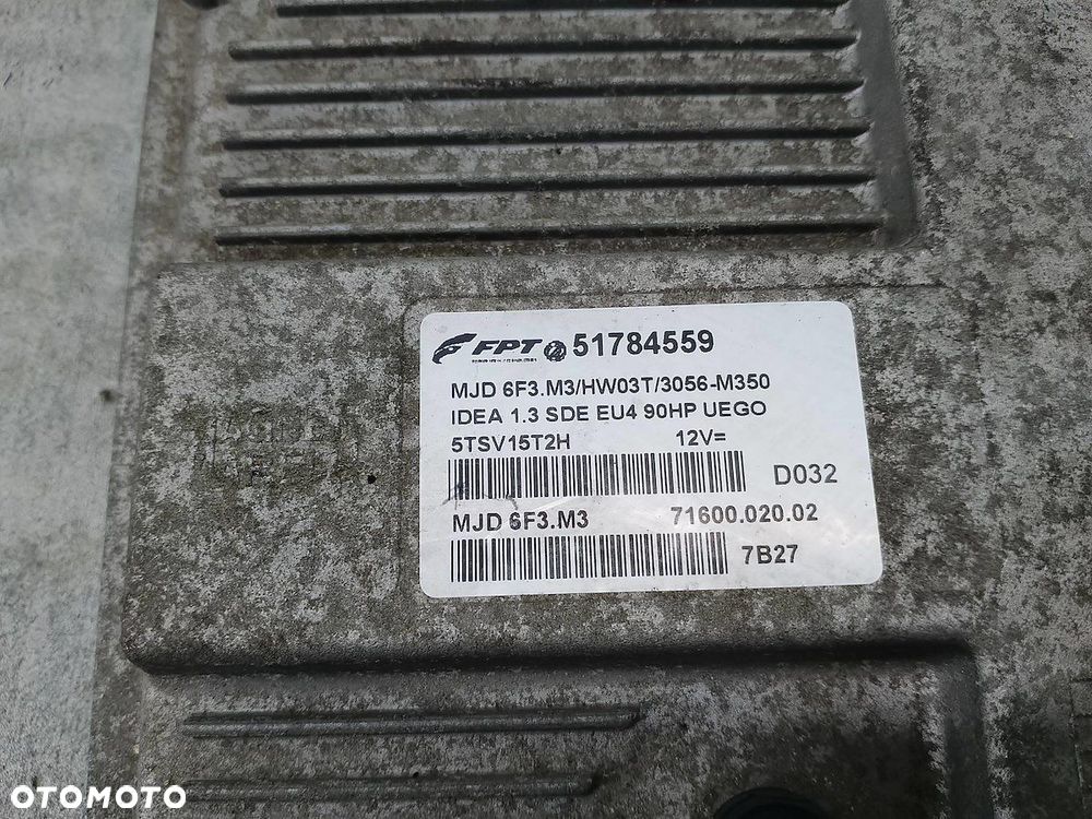 KOMPUTER, STEROWNIK LANCIA MUSA 51784559 71600.020.02 FPT 1.3 JTD - 4