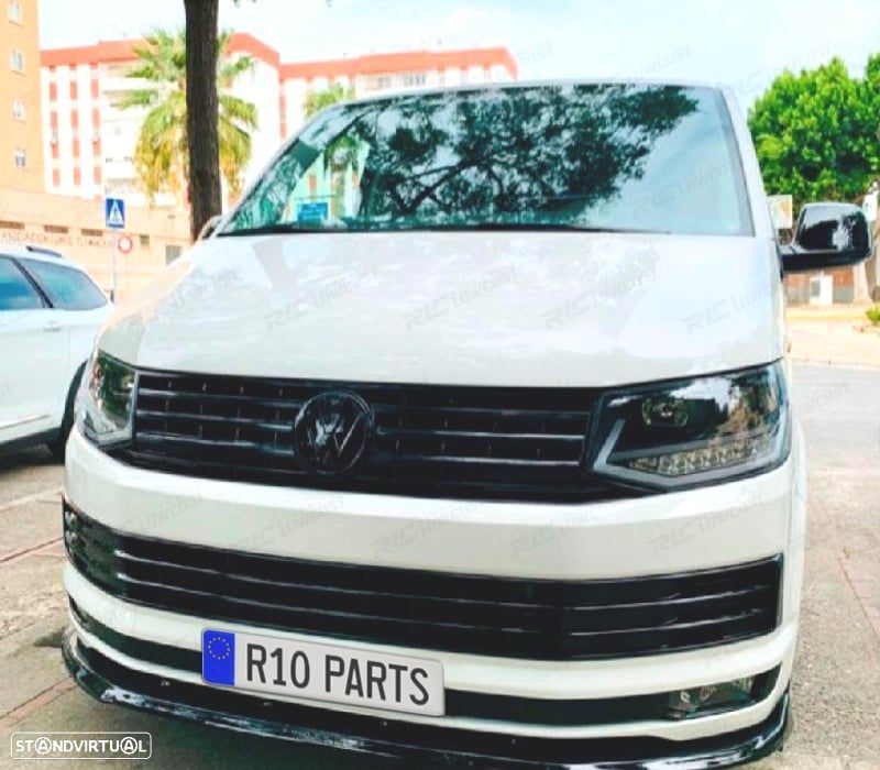 CONJUNTO DE FARÓIS VOLKSWAGEN VW T6 15-19 COM DRL PRETOS COM PISCAS LED - 4