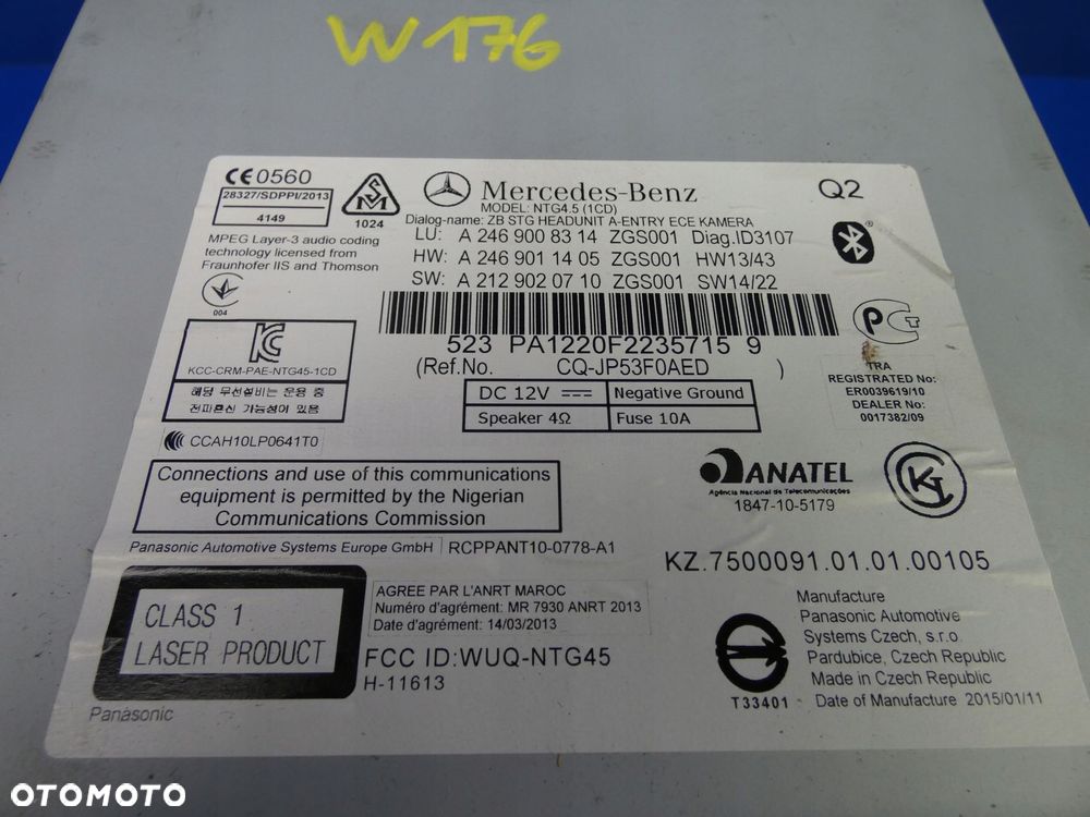 MERCEDES A W176 B W246 CLA W117 RADIO NAWIGACJA - 5