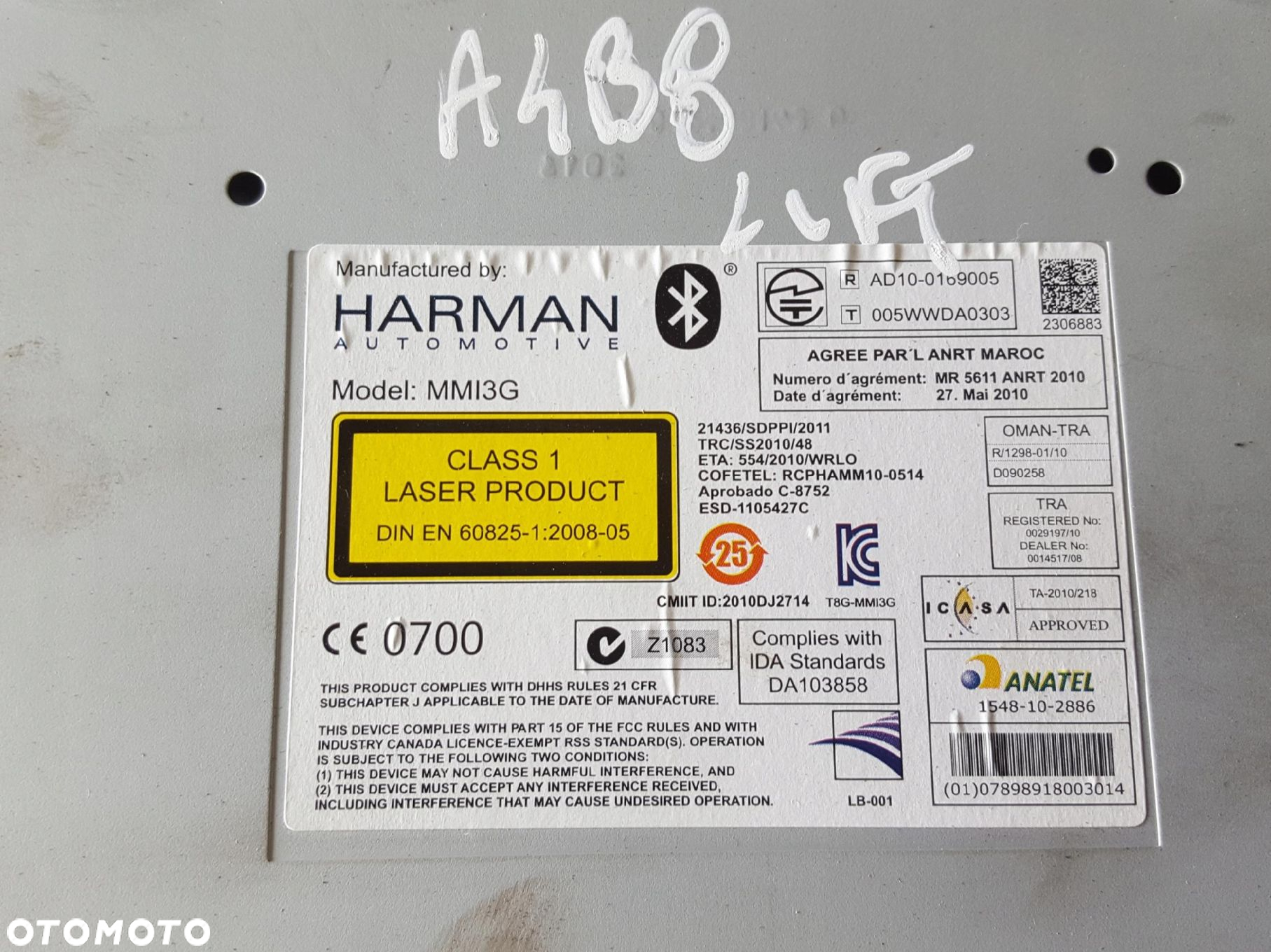 AUDI A4 B8 LIFT 11-15r RADIO NAWIGACJA CZYTNIK ANGLIK 8R2035666G - 2