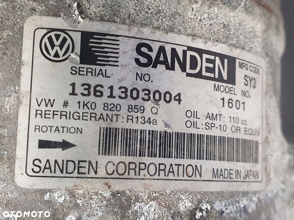 SPRĘŻARKA KLIMATYZACJI VW Golf V Passat B6 1.9 TDI 1K0820859Q - 2