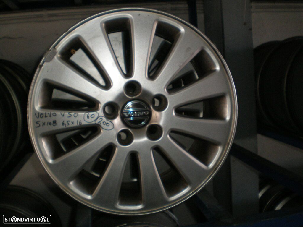 Jogo De Jantes REF60 VOLVO V50 2004 2.0D 136CV 5P CINZA ET52,5 6,5X16 5X108 63MM - 2