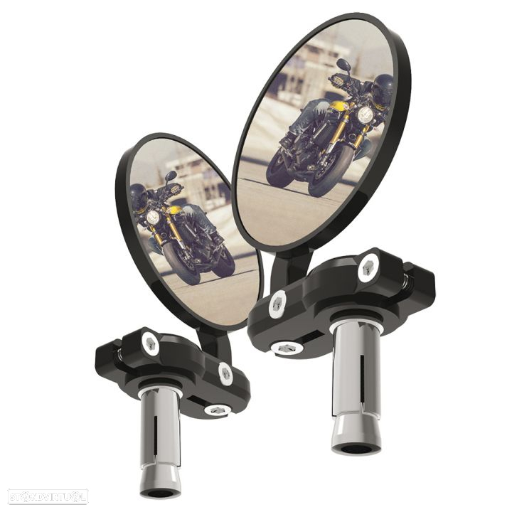 espelhos de punhos oxford ox577  tipo cafe racer, retrovisor para guiador - 2