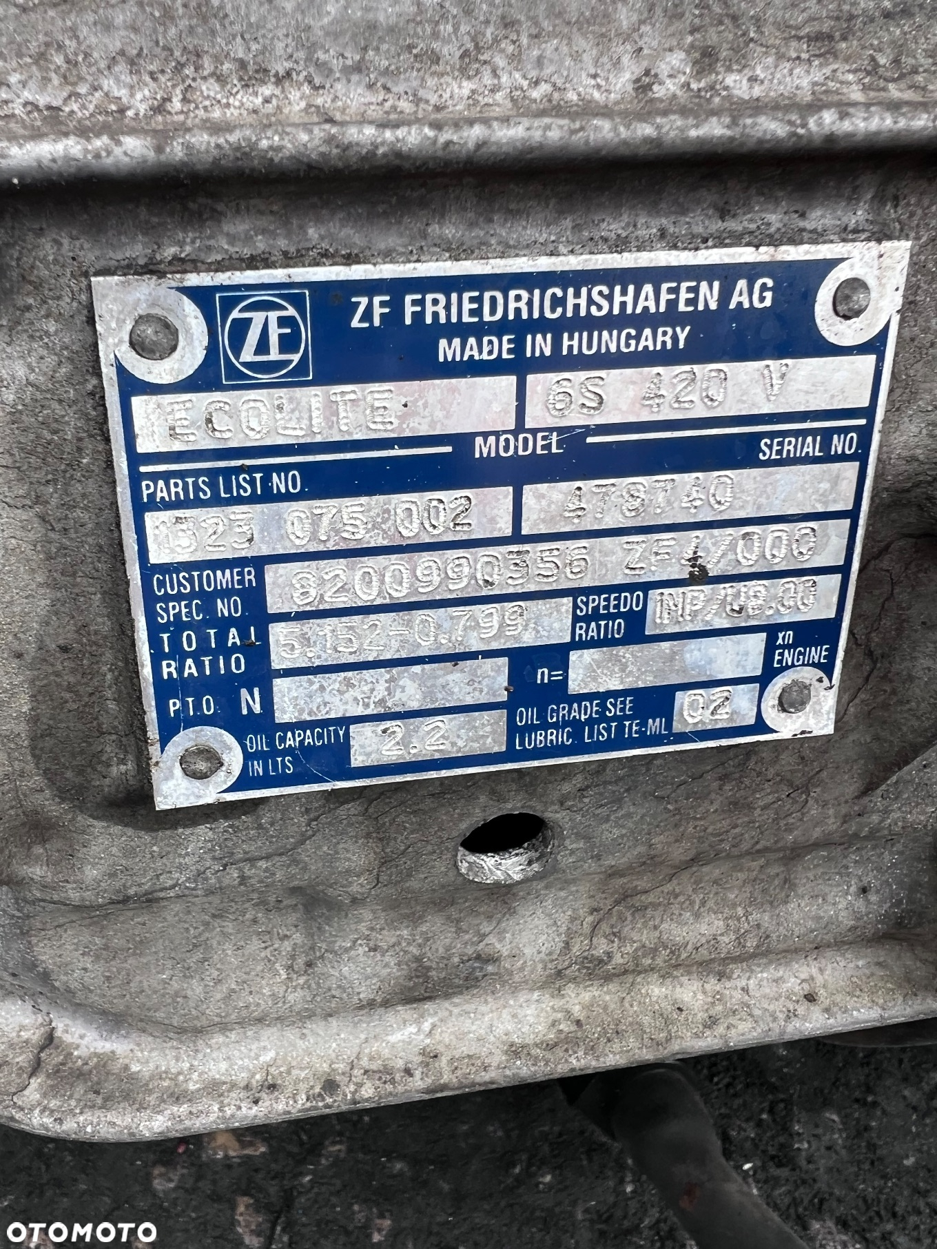 Skrzynia biegów Renault Master III 2.3 DCI RWD 6S420V - 3