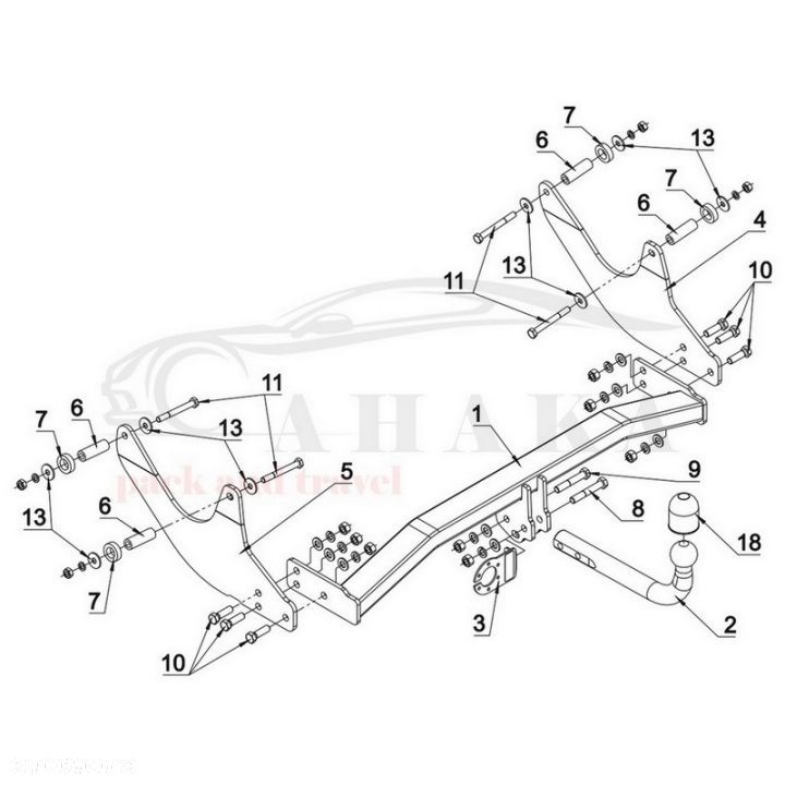 Hak Holowniczy Odkręcany Do Dacia Logan Mcv Ii Kombi 2013-2016 - 4