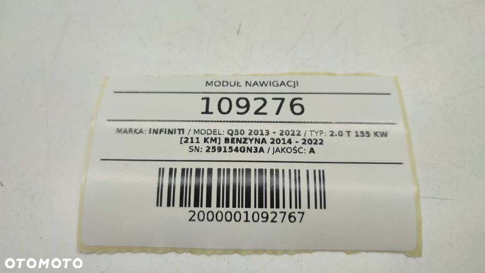 MODUŁ STEROWNIK NAWIGACJI 25915 4GN3A INFINITI Q50 EUROPA 259154GN3A - 4