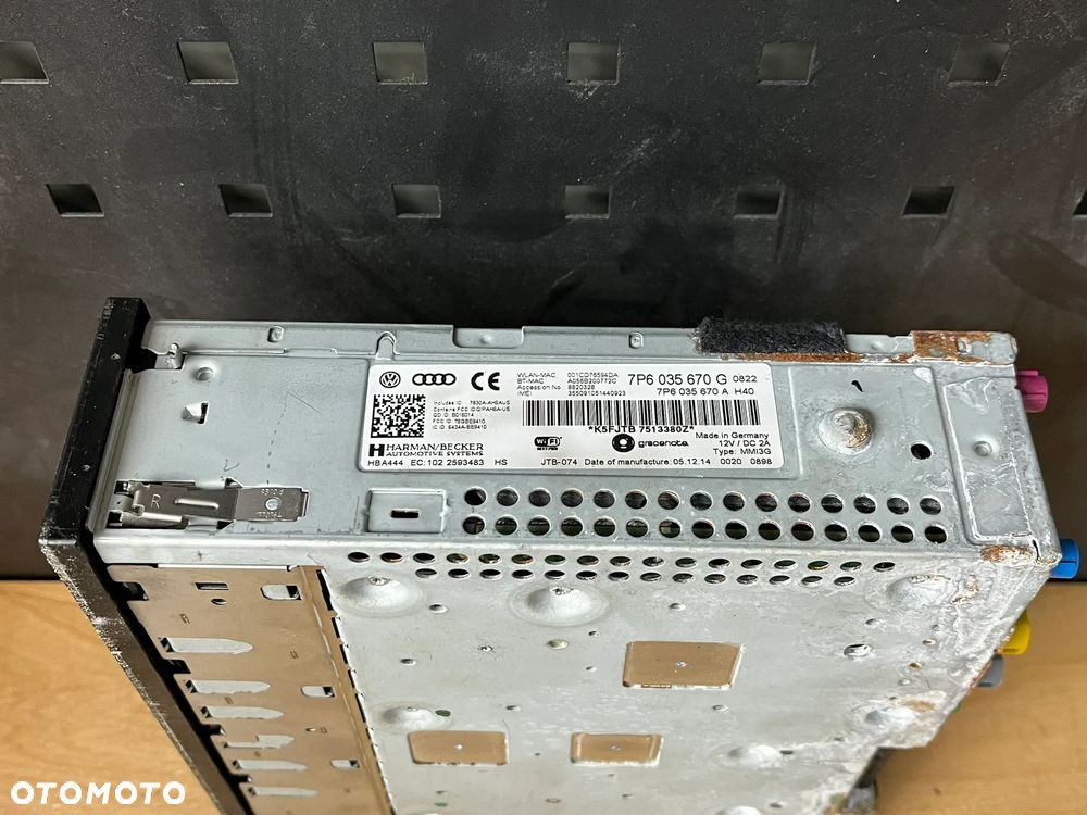 VW Touareg Stacja multimedialna Czytnik nawigacji SD SIM MMI 7P6035670G - 5