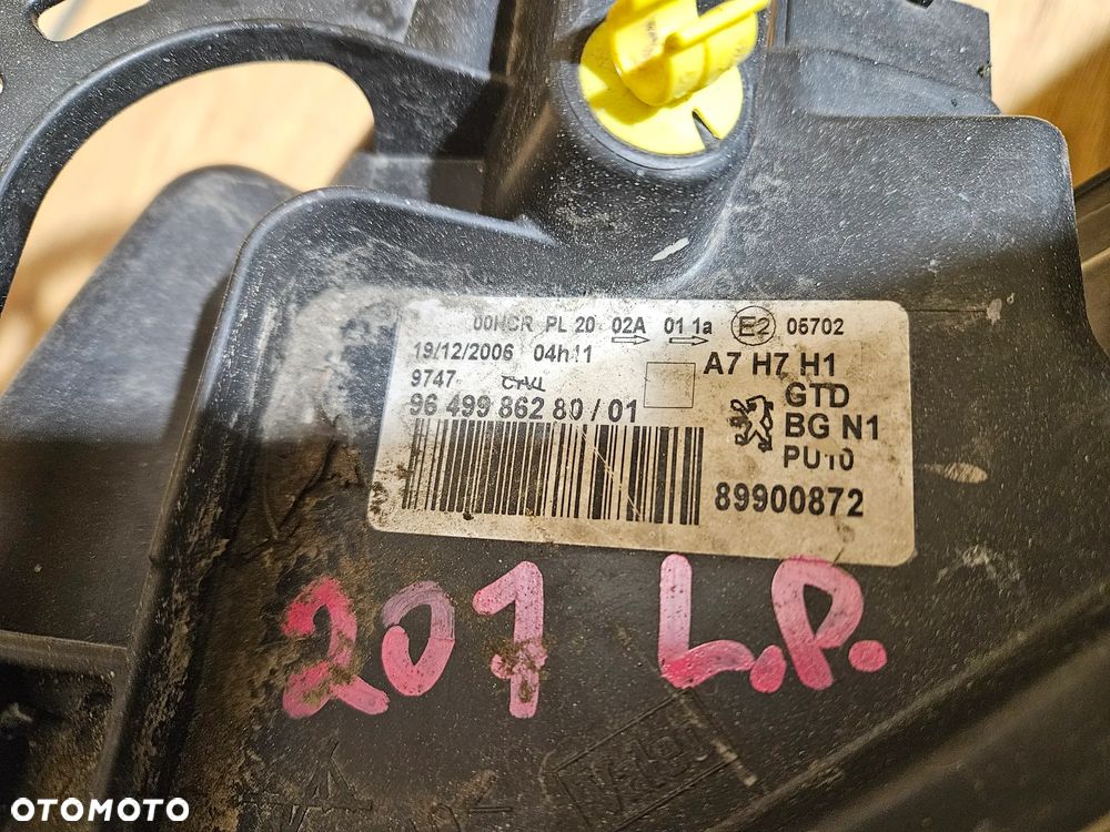 Peugeot 207 Lampa Lewa Przednia EU 9649986280 - 7