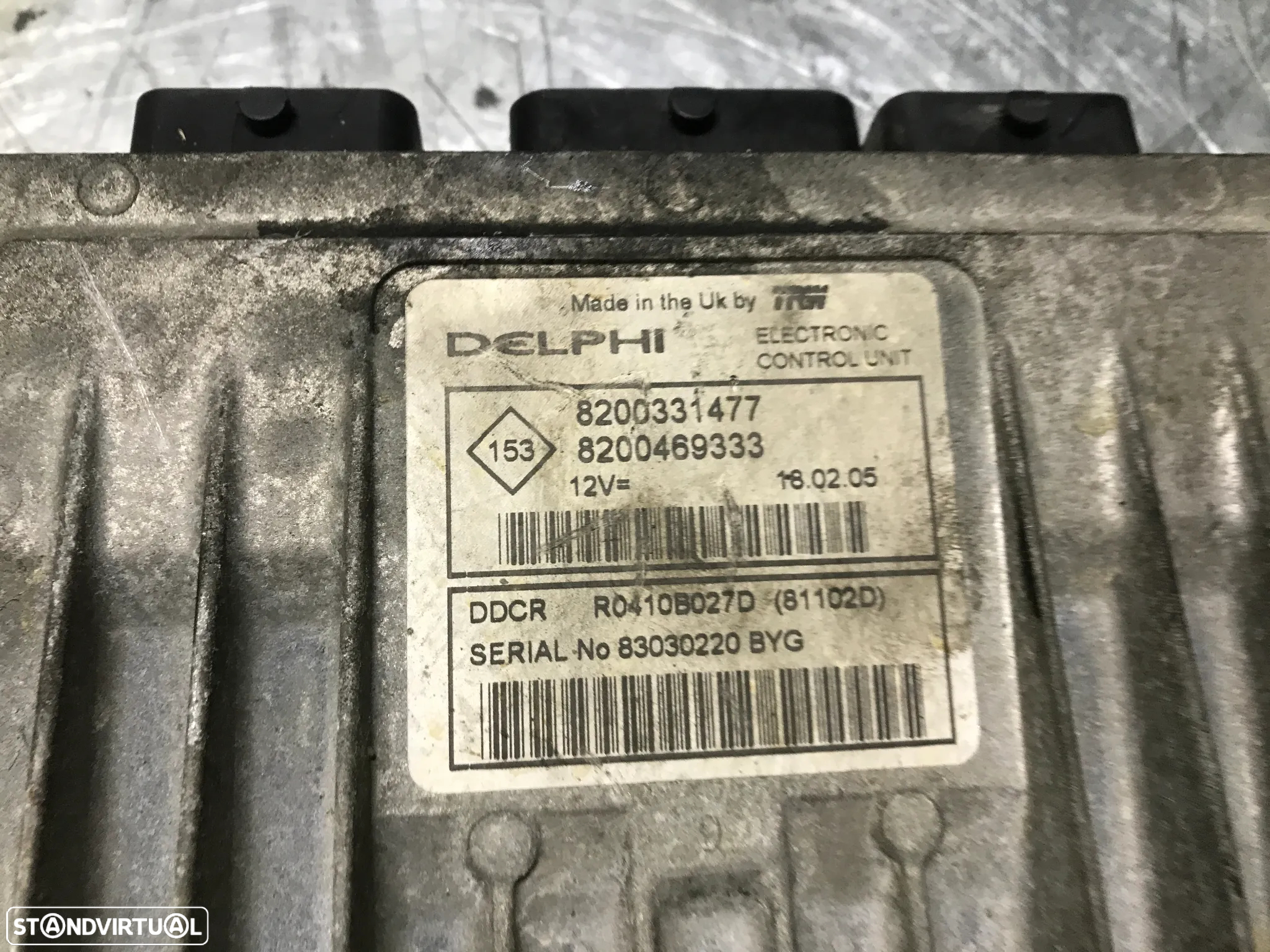 CENTRALINA DO MOTOR RENAULT CLIO II 1.5DCI 8200331477 8200469333 R0410B027D 8200412258 R0410B027C 8200374174 - 2