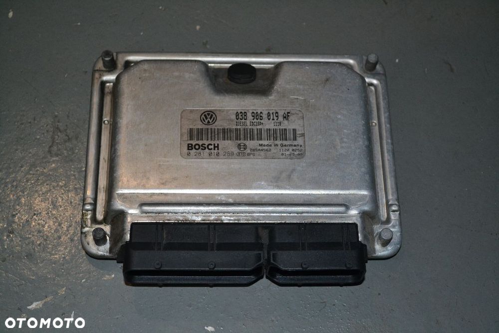 VW AUDI SEAT SKODA KOMPUTER STEROWNIK SILNIKA 1,9 TDI 115 038906019AF 0281010289 - 1