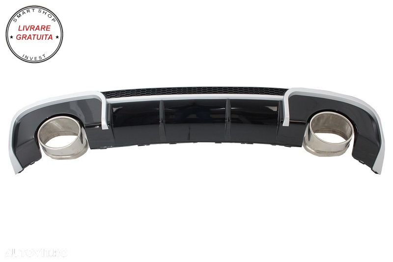 Difuzor Bara Spate cu Ornamente evacuare Audi A3 8V Hatchback Sportback (2012-2015- livrare gratuita - 2