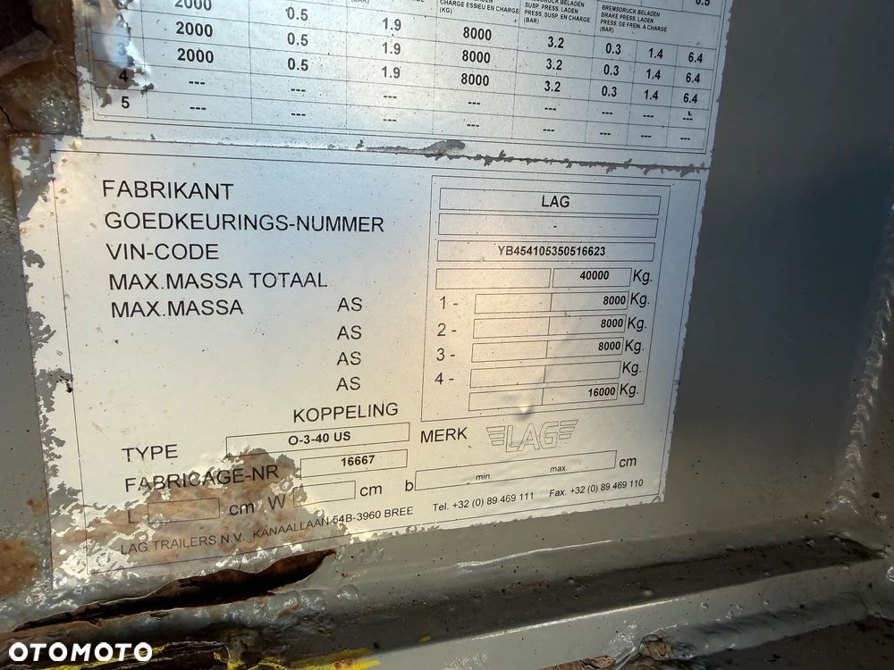 Lag Platforma Rozciągana o 6,50 m - 7