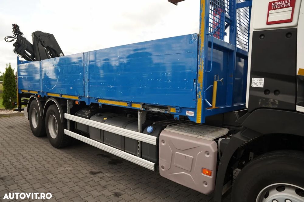 Renault C 380 / 6x4 / CAROSERIE DE LIVRARE 6,8 m / + HIAB X-HIPRO 192 ES-4 ÎNALTĂ DE RIDICARE: 12,4 M / ROTATOARE / FURCĂ PENTRU PALEȚI / EURO 6 - 21
