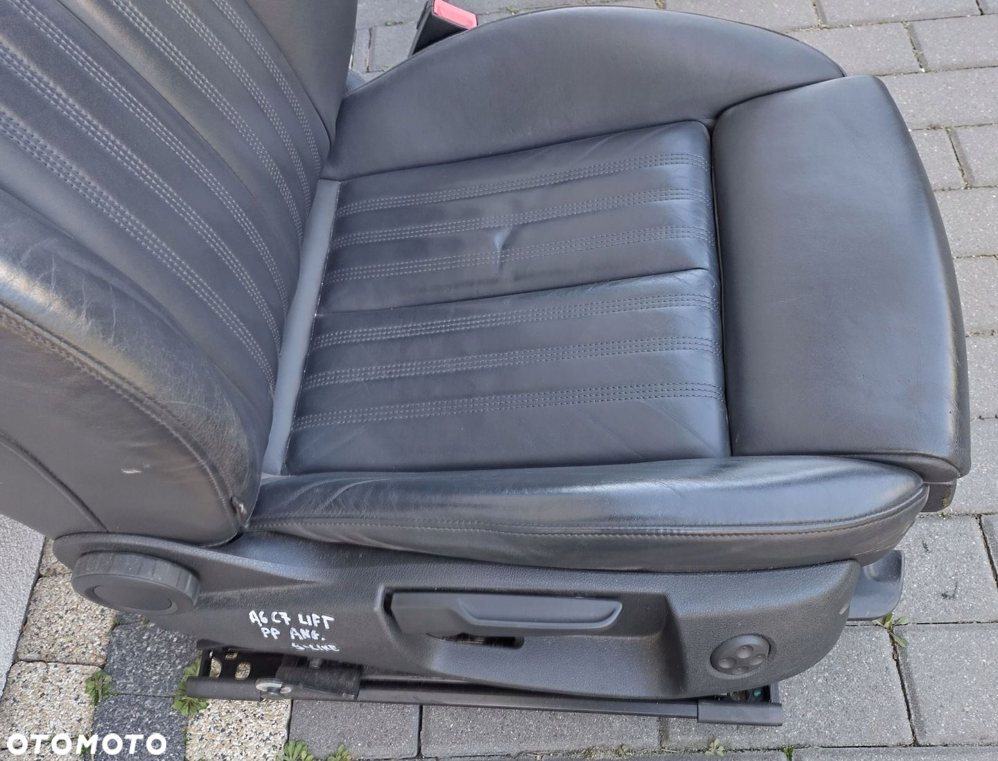 AUDI A6 S6 C7 4G LIFT 15-18 S-LINE FOTEL PRAWY PRZEDNI CZARNA SKÓRA UK - 6