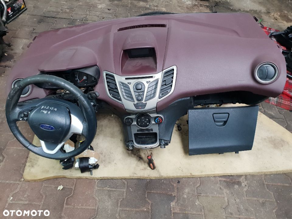 KONSOLA DESKA AIR BAG FIESTA MK7 B.ŁADNA KPL RADOM - 1