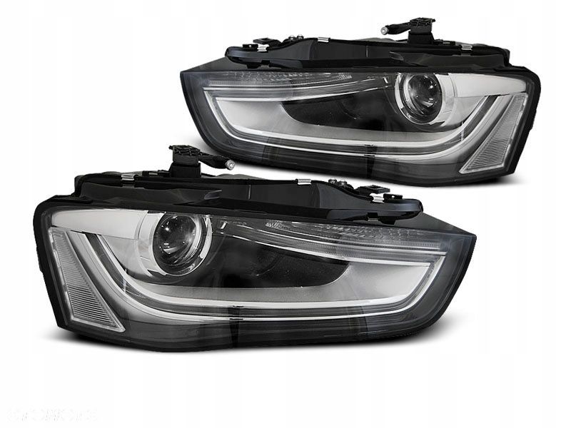 Reflektory Lampy kpl Diody Soczewka Black Xenon-look Audi A4 B8 Lift 12-15 - 1