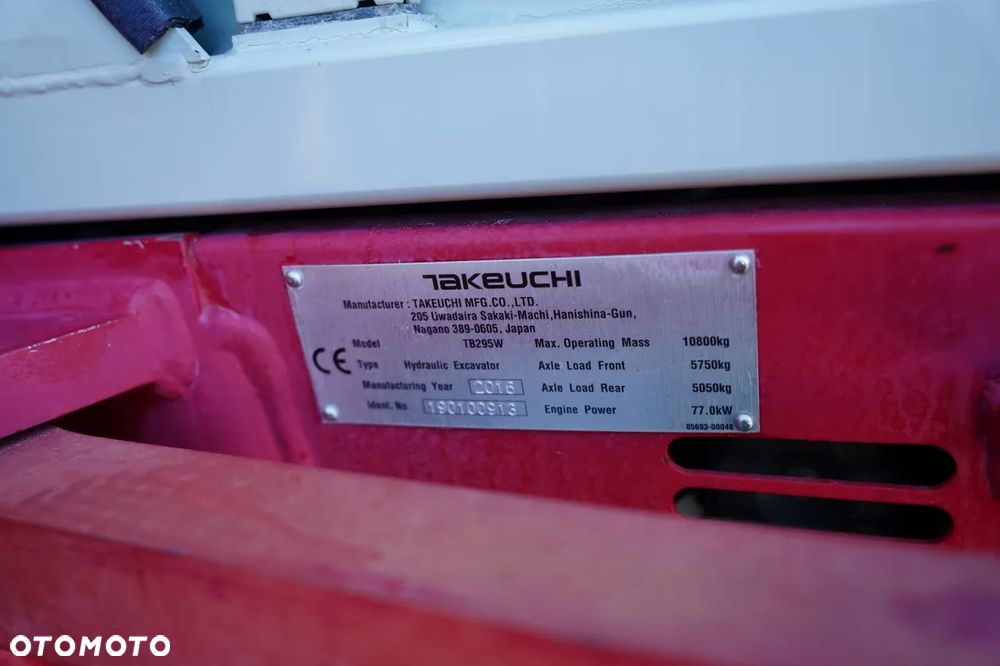 Takeuchi TB 295 W / KOPARKA KOŁOWA / ROTOTILT - 38